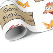 Geschenkpapier Gone Fishing (Rolleneckpunkt)