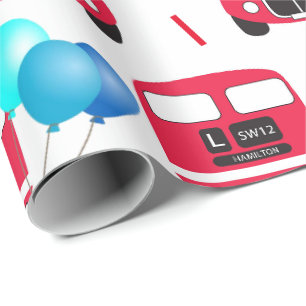 Geschenkpapier - Großer roter Bus