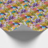 Geschenkpapier, handbemaltes Blumen-Geschenkpapier Geschenkpapier (Ecke)