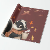 Geschenkpapier Herbst Stinktier Gemütlichkeit Wand (Ungerollt)