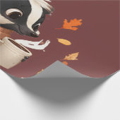 Geschenkpapier Herbst Stinktier Gemütlichkeit Wand (Ecke)
