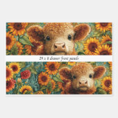 Geschenkpapier Highland-Sonnenblumen-Schubladenpan Set (Vorderseite)