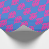 Geschenkpapier: Imitate-Patchwork: Blue Polka Dots Geschenkpapier (Ecke)