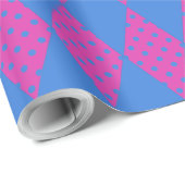 Geschenkpapier: Imitate-Patchwork: Blue Polka Dots Geschenkpapier (Rolleneckpunkt)