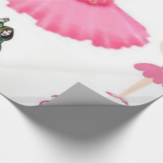 Geschenkpapier in Rosa balerina (Ecke)