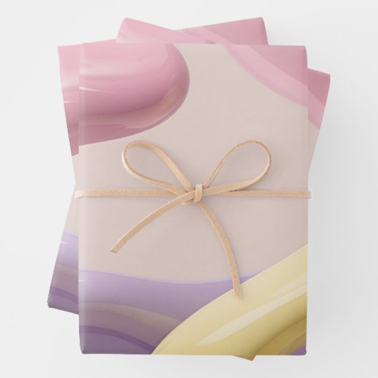 Geschenkpapier in stilvoller abstrakter Grafik Set (Beispiel)
