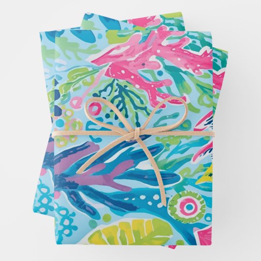 Geschenkpapier in stilvoller Grafik Set (Beispiel)