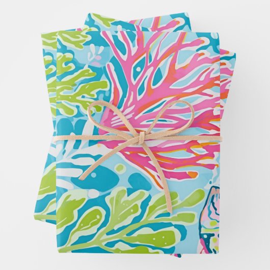 Geschenkpapier in stilvoller Grafik Set (Beispiel)