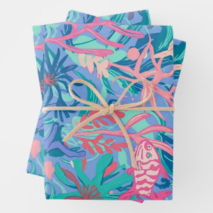 Geschenkpapier in stilvoller Grafik Set