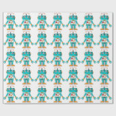 Geschenkpapier - Intelligenter Roboter (Flach)