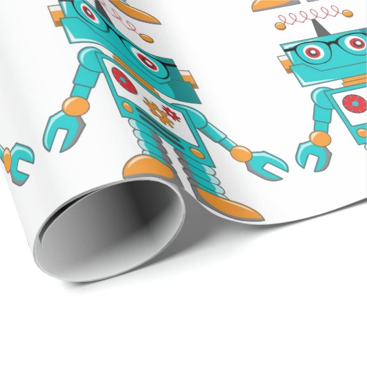 Geschenkpapier - Intelligenter Roboter (Rolleneckpunkt)