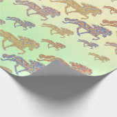 Geschenkpapier - Islandpferde im TÖLT (Ecke)