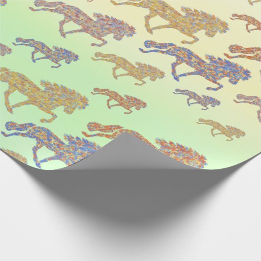 Geschenkpapier - Islandpferde im TÖLT (Ecke)