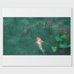 GESCHENKpapier : JAPANISCHER HOLZSCHNITT : KOI