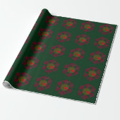 Geschenkpapier Karo-Schneeflocke (Ungerollt)
