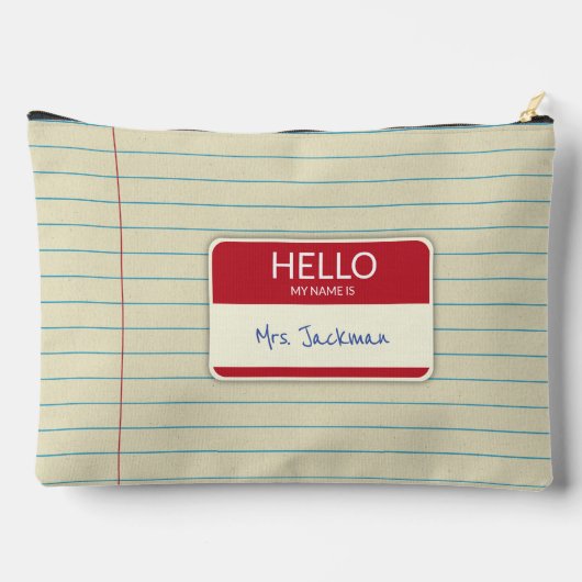 Geschenkpapier-Lehrer Zubehörtasche (Rückseite)