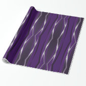 Geschenkpapier - Lila Silber Retro (Ungerollt)