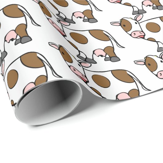 Geschenkpapier - Lustige Kuh (Rolleneckpunkt)