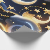 Geschenkpapier – Luxuriöse himmlische Mondphasen (Ecke)