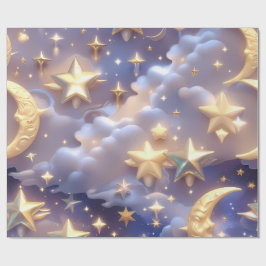 Geschenkpapier – Luxuriöses Weiß Himmelsmond-Gesch