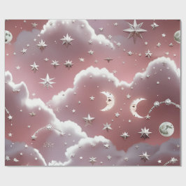 Geschenkpapier – Luxus Quarz Rosa Himmelmond