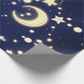 Geschenkpapier – Luxus-Samt Himmelblauer Mond (Ecke)
