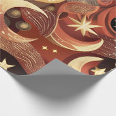 Geschenkpapier – Luxus Terrakotta Himmelsmond (Ecke)