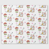 Geschenkpapier Maus Käse Rosa Herzen Pilz (Flach)