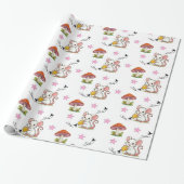 Geschenkpapier Maus Käse Rosa Herzen Pilz (Ungerollt)