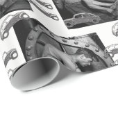 Geschenkpapier Mechaniker (Rolleneckpunkt)