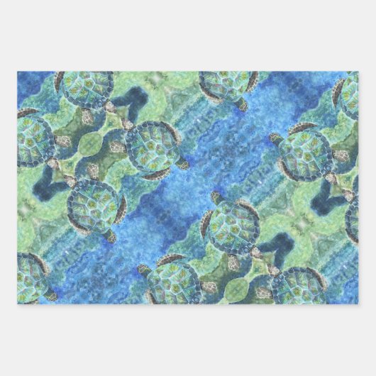 Geschenkpapier Meeresschildkröte #2 (Vorderseite 3)