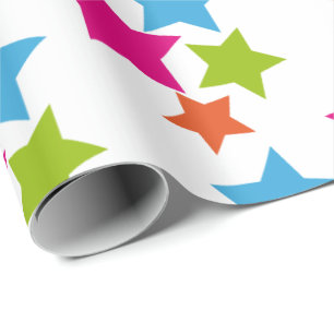 Geschenkpapier - Mehrfarbige Sterne