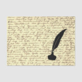 Geschenkpapier mit antikem Buchstaben Seidenpapier (Vorderseite)