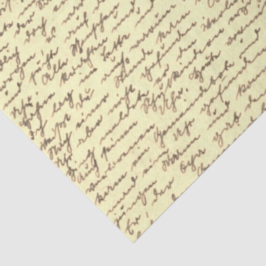 Geschenkpapier mit antikem Buchstaben Seidenpapier (Ausschnitt)