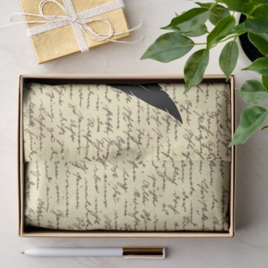 Geschenkpapier mit antikem Buchstaben Seidenpapier (Geschenk)