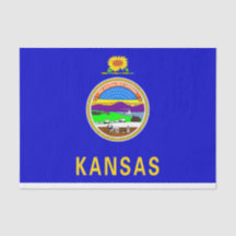 Geschenkpapier mit Bild der Flagge von Kansas