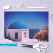 Geschenkpapier mit Bild von Santorini, Griechenlan Seidenpapier (Handwerk)