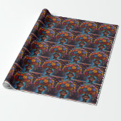 Geschenkpapier mit Blumen darauf (Ungerollt)