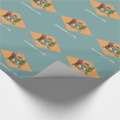 Geschenkpapier mit der Flagge von Delaware (Ecke)