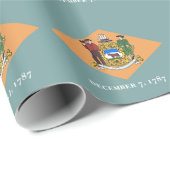 Geschenkpapier mit der Flagge von Delaware (Rolleneckpunkt)