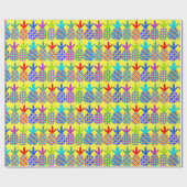Geschenkpapier mit einem lässigen Ananas-Design (Flach)