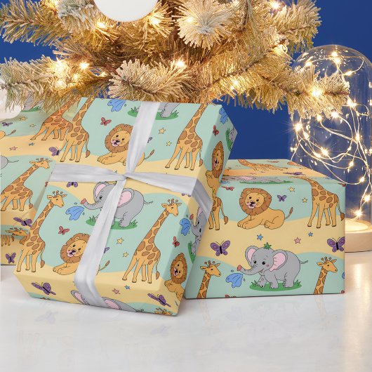 Geschenkpapier mit einem spielerischen Muster