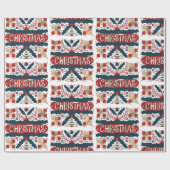 Geschenkpapier mit einzigartigen Weihnachtsdesigns (Flach)