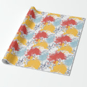 Geschenkpapier mit farbenfrohen Sprenkeln und Lini (Ungerollt)