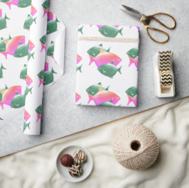 Geschenkpapier mit Fischmuster