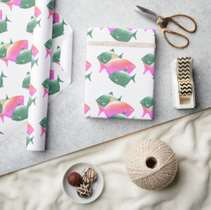 Geschenkpapier mit Fischmuster