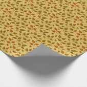 Geschenkpapier mit Herbstlaub (Ecke)
