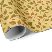 Geschenkpapier mit Herbstlaub (Rolleneckpunkt)