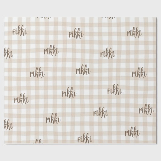 Geschenkpapier mit individuellem Namen (Flach)