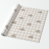 Geschenkpapier mit individuellem Namen (Ungerollt)